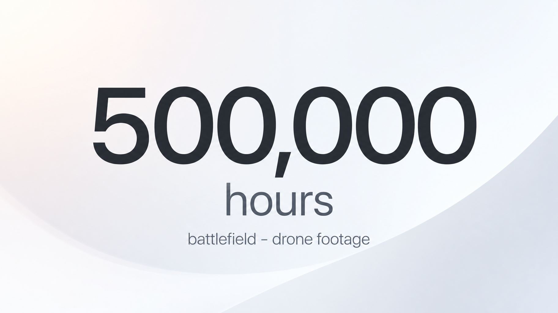 500,000 hours of battlefield and drone footage