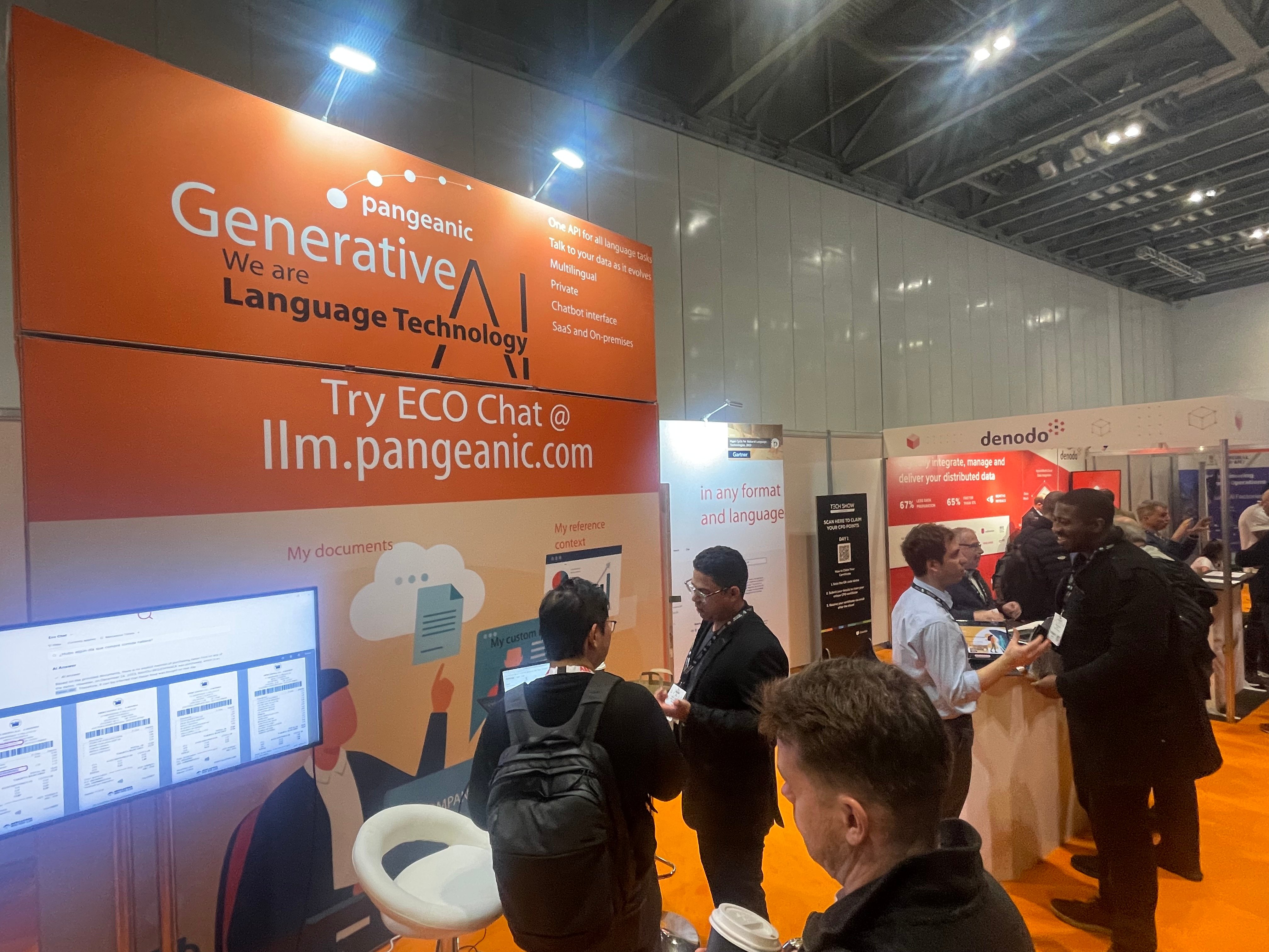 Pangeanic dataset-for-ai team at Big Data and AI Exhibition Excel London 2024