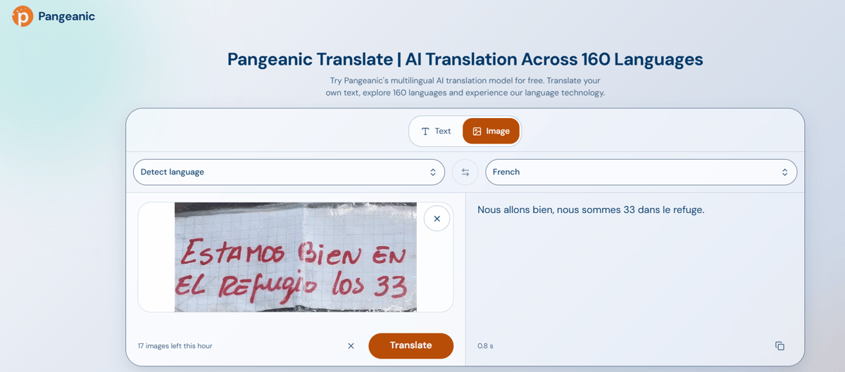 estamos bien en el refugio los 33_French translation with Pangeanic Translate