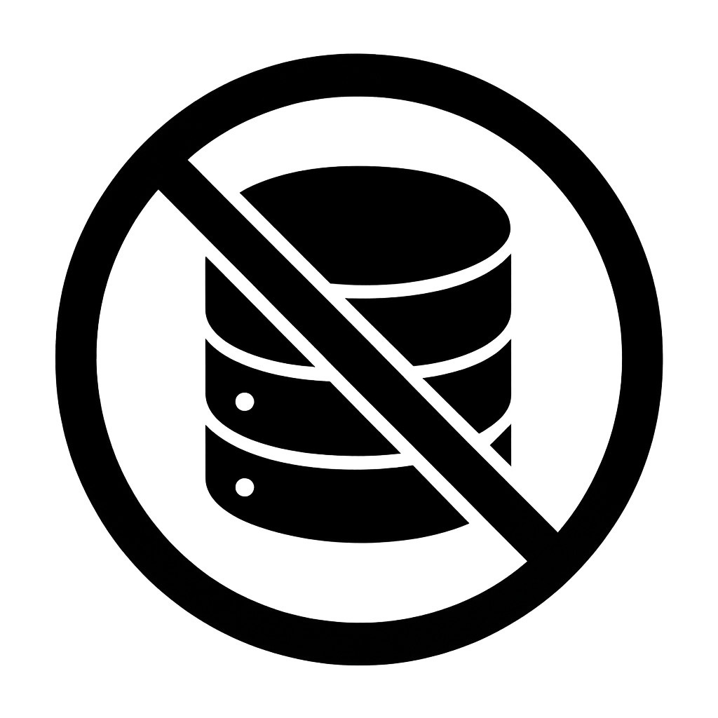 sin retención de datos